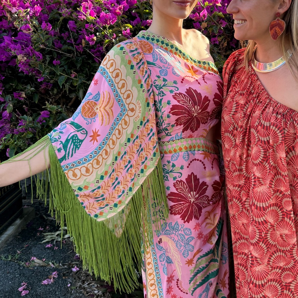 FARM Rio Multicolor Floral One-Shoulder Maxi Dress - Picture 10 of 10